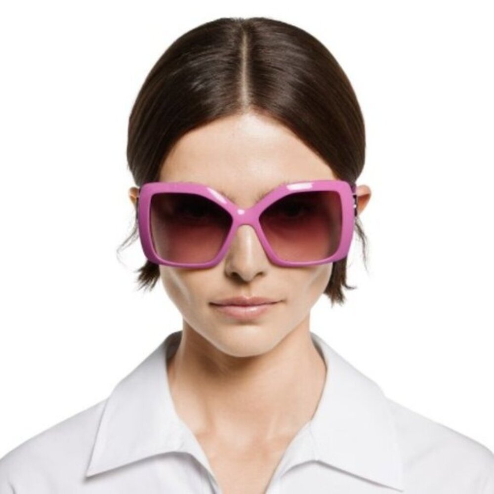Gucci GG2015S 005 Square Sunglasses – Pink/Burgundy - Picture 4 of 12